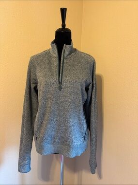 lululemon athletica Merino Engineered Warmth Green Quarter-Zip Sweatshirt